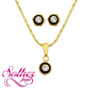 Conjunto Genny Black Gold