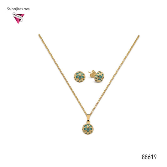 Conjunto Esfera Pilar Gold.
