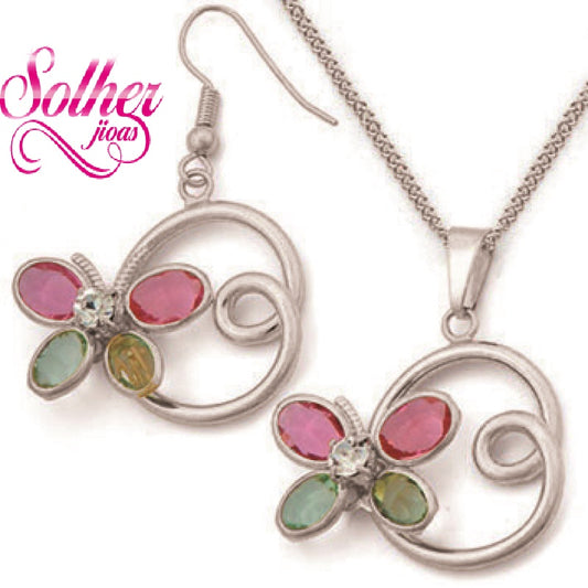 Conjunto Mariposa Ross Plata