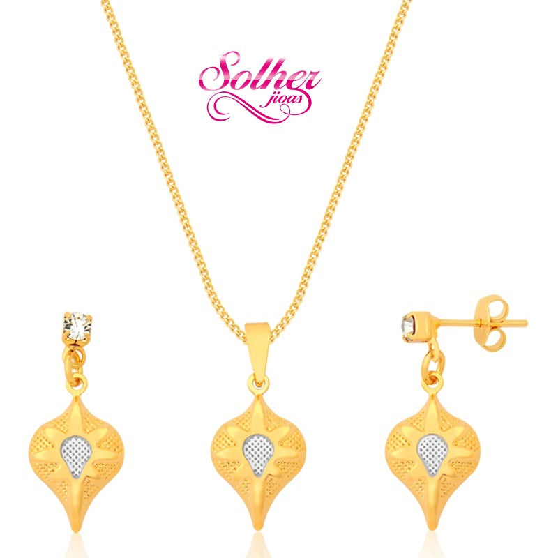 Conjunto Gotas Gold.