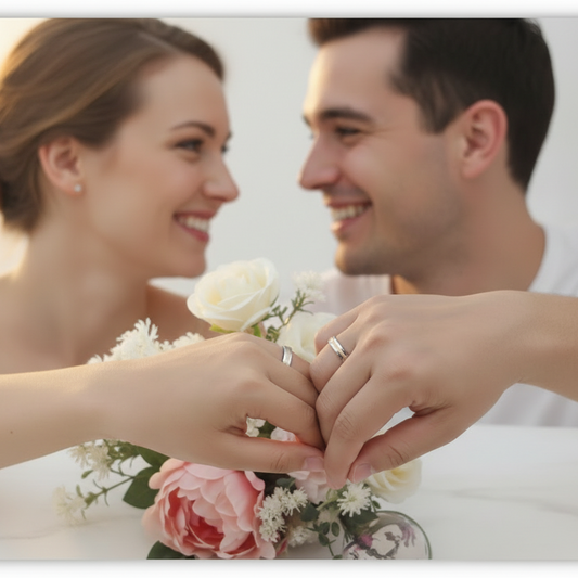 Alianzas Hilos de Amor  Dos Oro Blanco Y Rosa  100% Oro de 18 kilates.