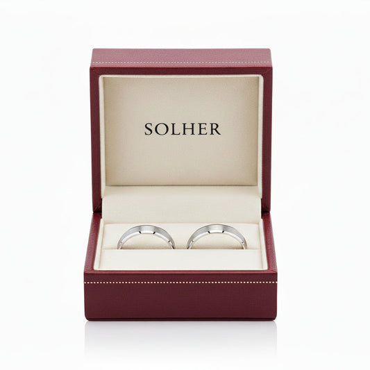 Alianza en Oro blanco de 18 Kl. en mate y brillo. Ancho de 5mm.  Puede personalizar este modelo de alianza con Diamantes de 1.50mm tantos diamantes como desee. Totalmente personalizable. (Copia)