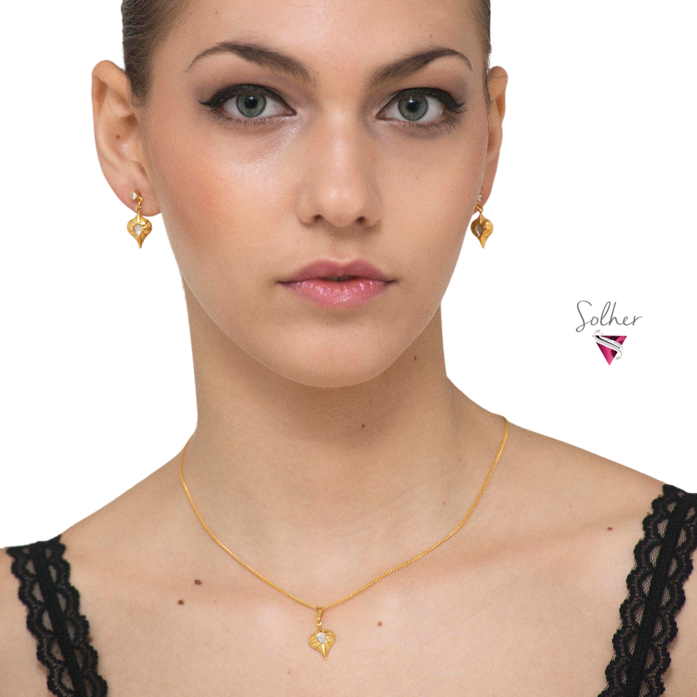 Conjunto Gotas Gold.