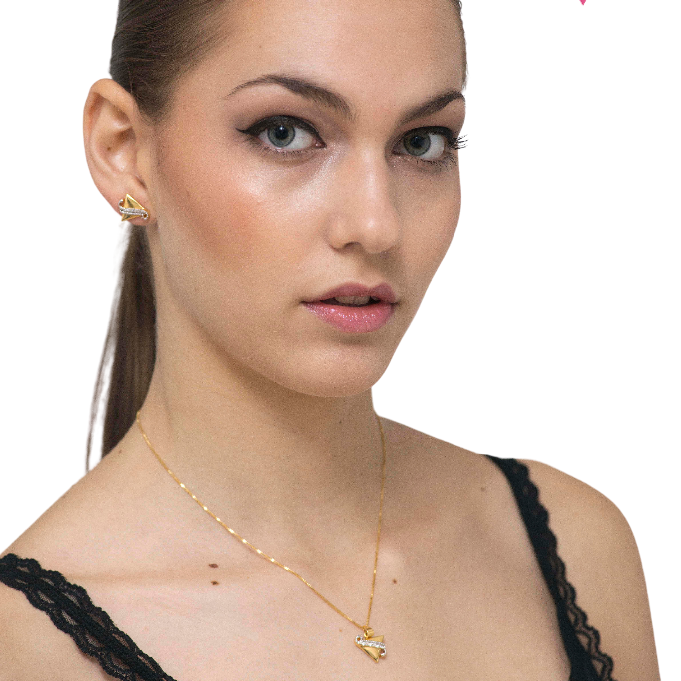 Conjunto Solher con Circonitas Gold.