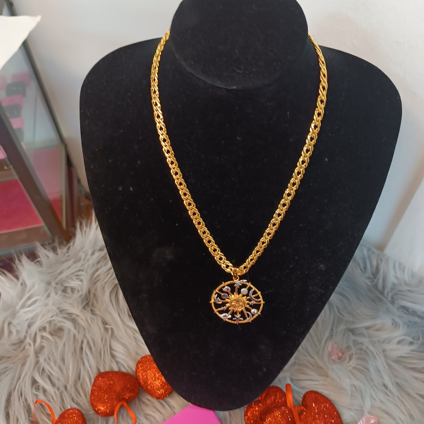 Cadena ⛓️ con Colgante Astrología  T. XL Gold