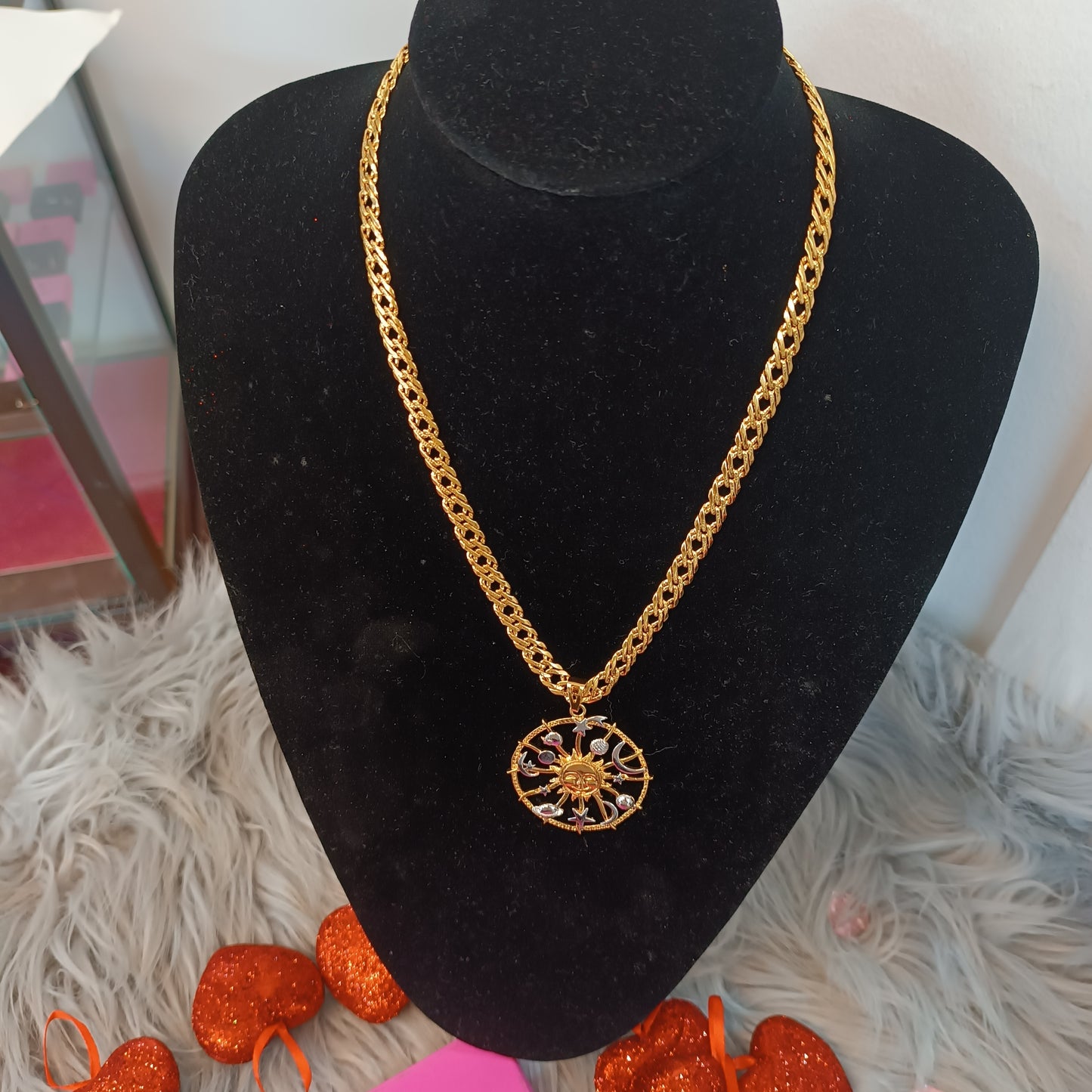 Cadena ⛓️ con Colgante Astrología  T. XL Gold