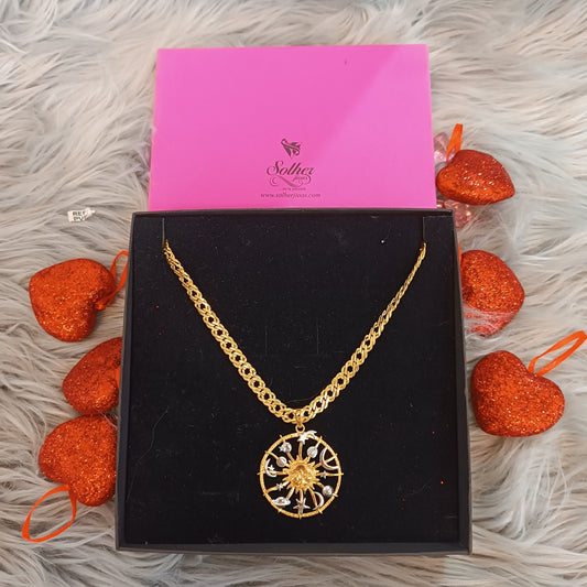 Cadena ⛓️ con Colgante Astrología  T. XL Gold