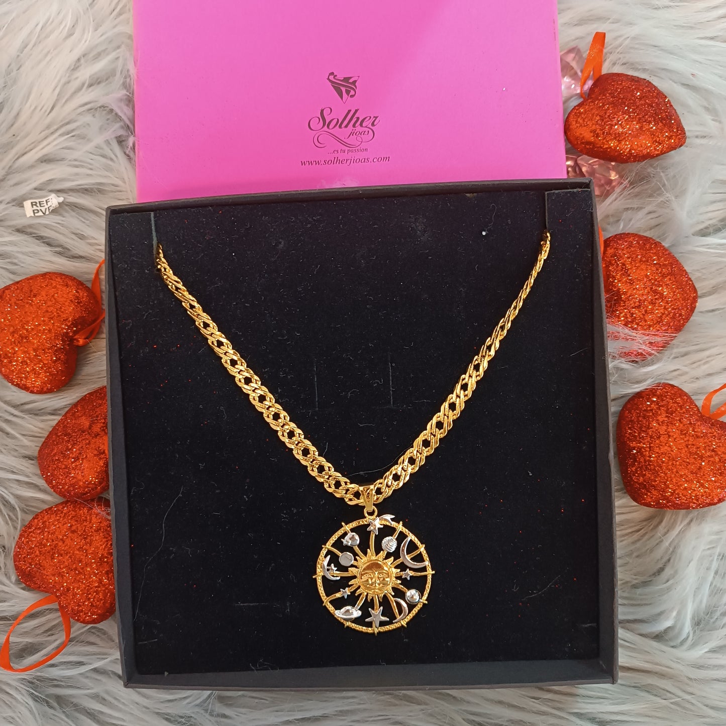 Cadena ⛓️ con Colgante Astrología  T. XL Gold