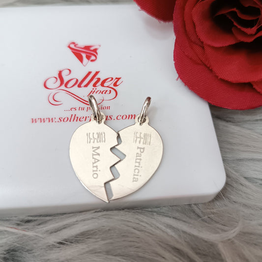 Colgante Corazón 💞💔 personalizado plata