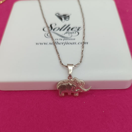 Gargantilla Mamá elefante 🐘🐘 Plata.
