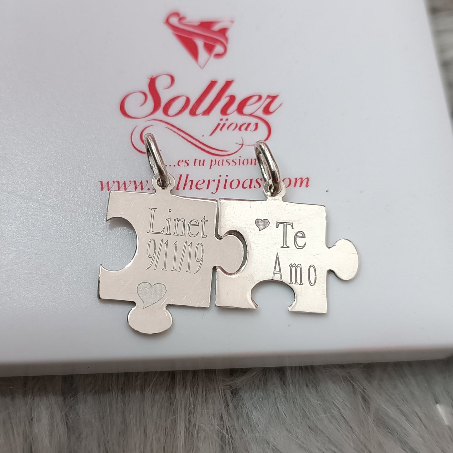 Colgante Rompecabezas 🧩 a Personalizar Plata