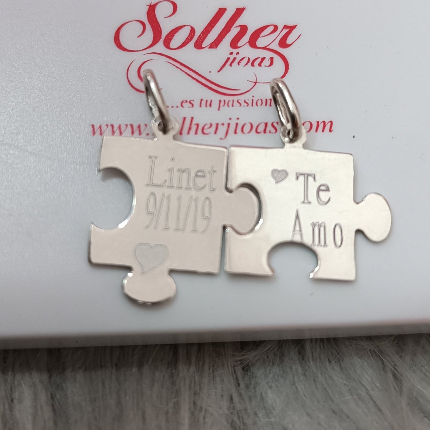 Colgante Rompecabezas 🧩 a Personalizar Plata