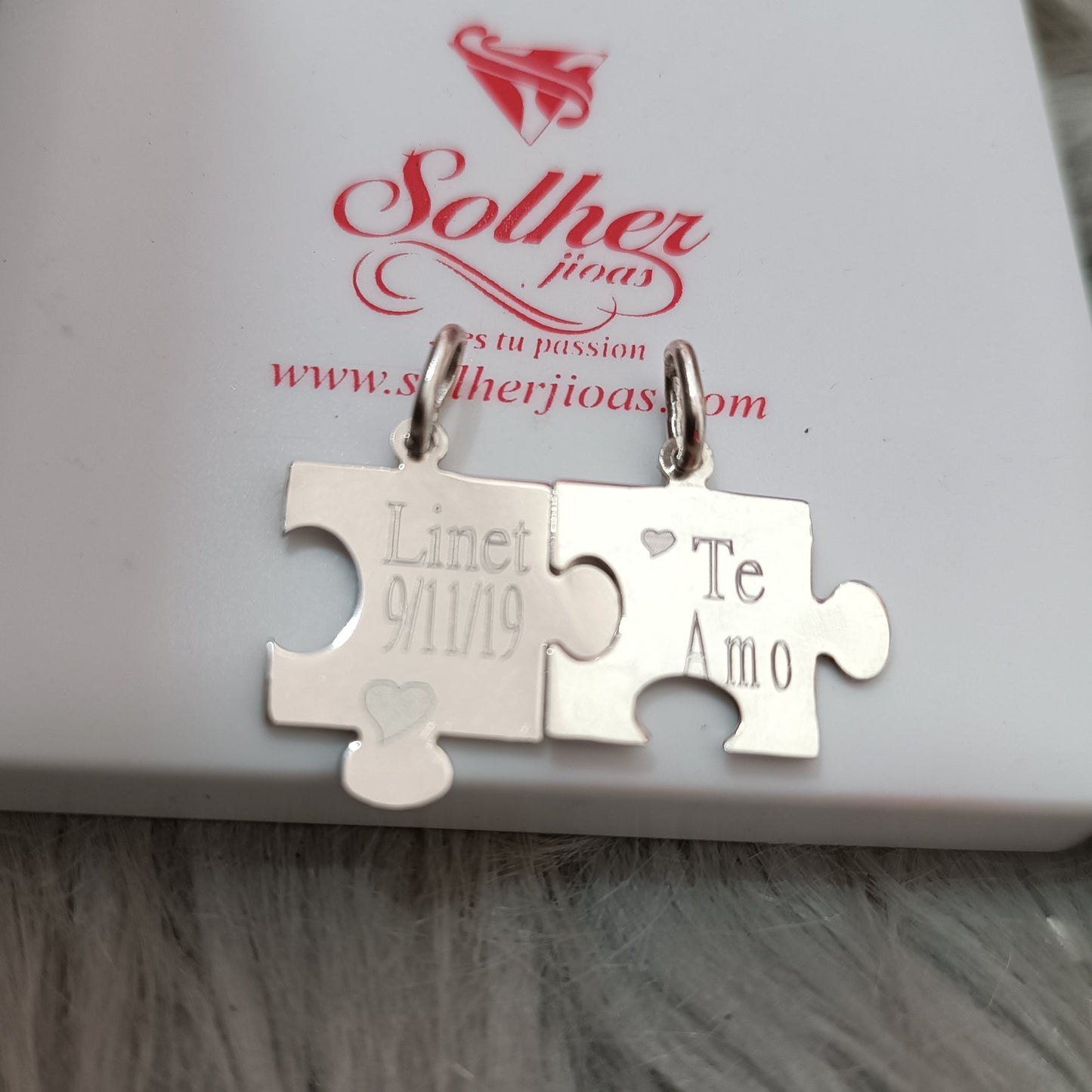 Colgante Rompecabezas 🧩 a Personalizar Plata