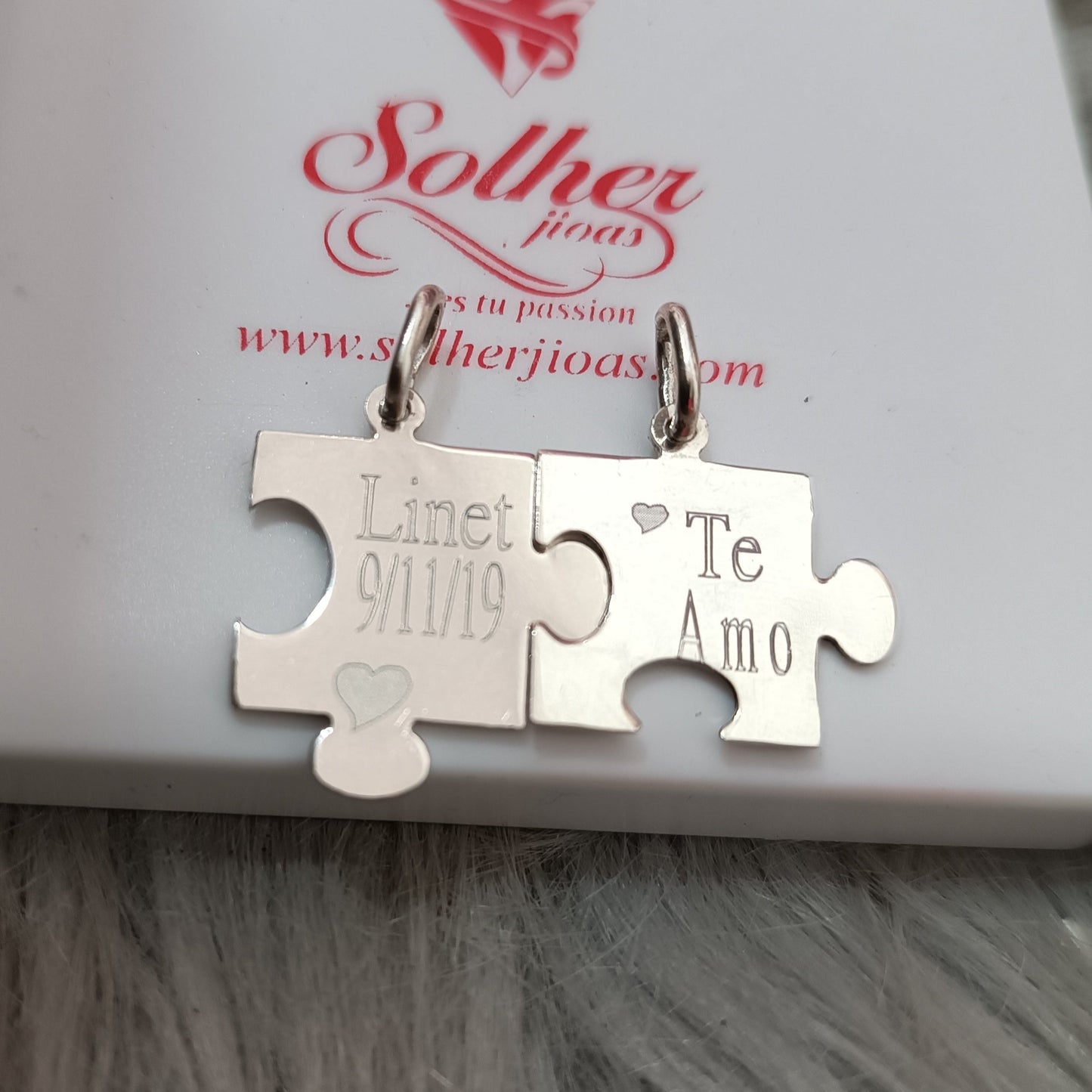 Colgante Rompecabezas 🧩 a Personalizar Plata