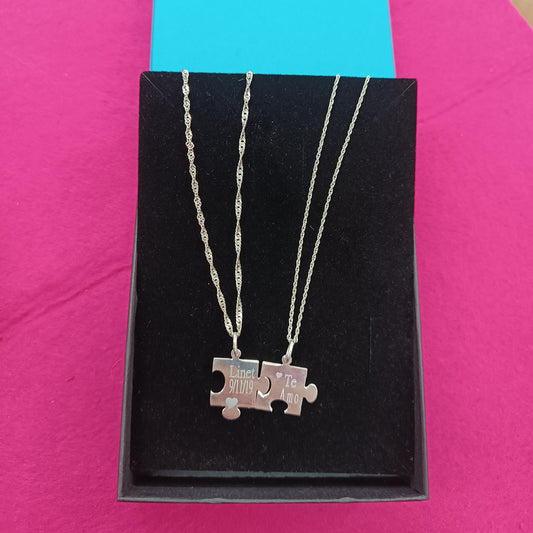 Cadena ⛓️ a juego Rompecabezas 🧩 Plata