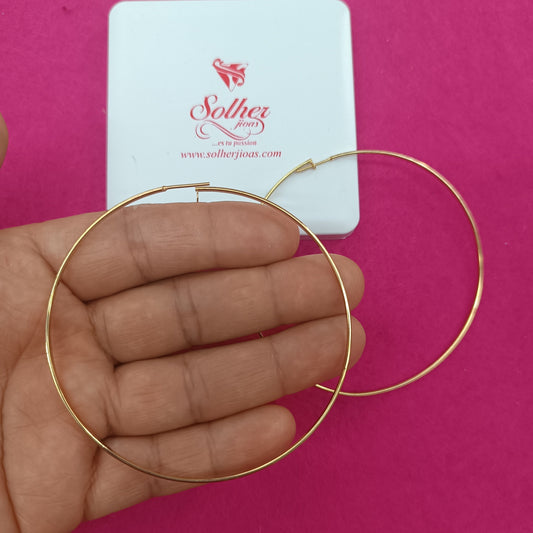 Argollas Hilo Cuadrado Tamaño XXL Gold