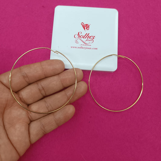 Argollas Hilo Cuadrado Tamaño XL Gold