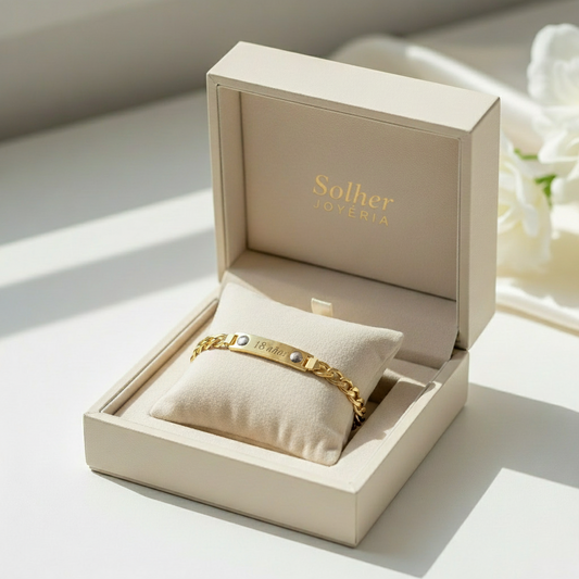 Pulsera 18 años gold