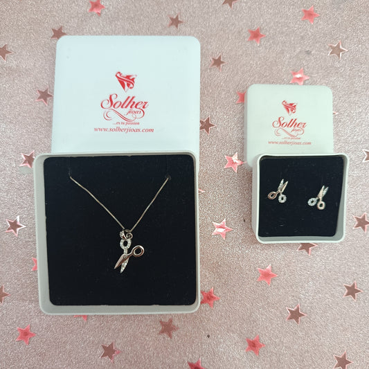Conjunto Tijeras ✂️ Plata