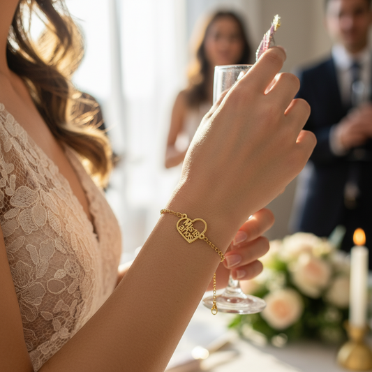 Pulsera Corazon Mis 18 Años Gold.