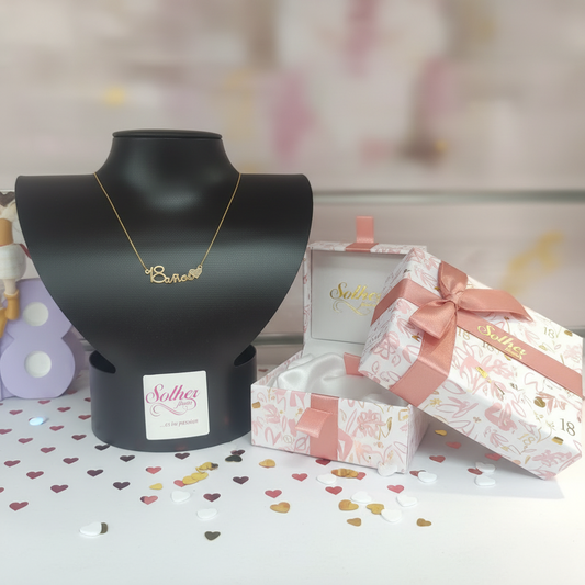 Gargantilla Corazon 18 años Gold.