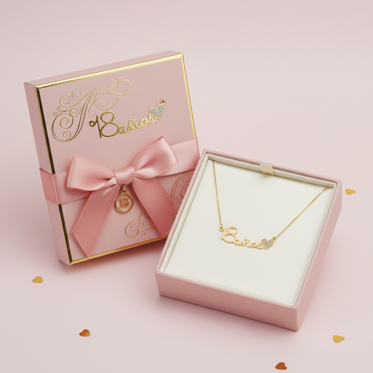 Gargantilla Corazon 18 años Gold.