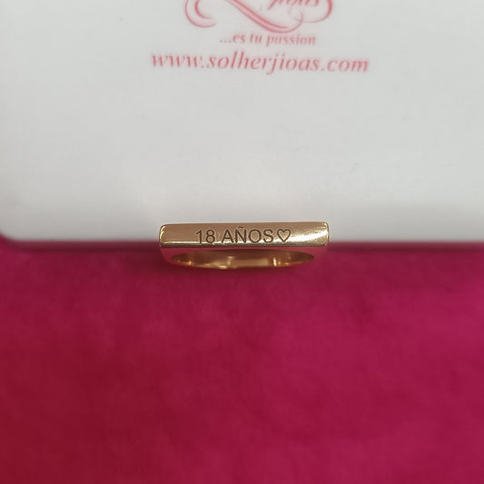 Anillo 18 años Gold.