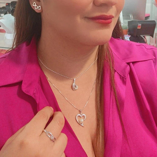 Pendientes Tres Corazones Silver.