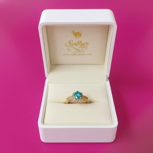 Anillo Aguamarina Gold.