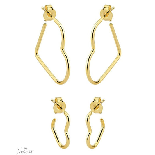 Conjunto de dos Argollas Corazon.