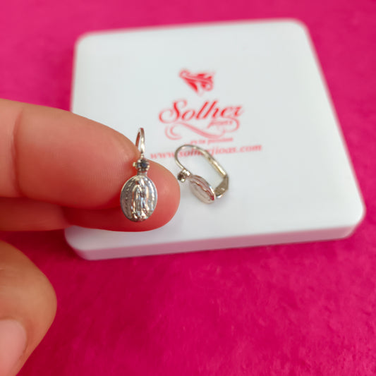 Pendientes Virgen Plata