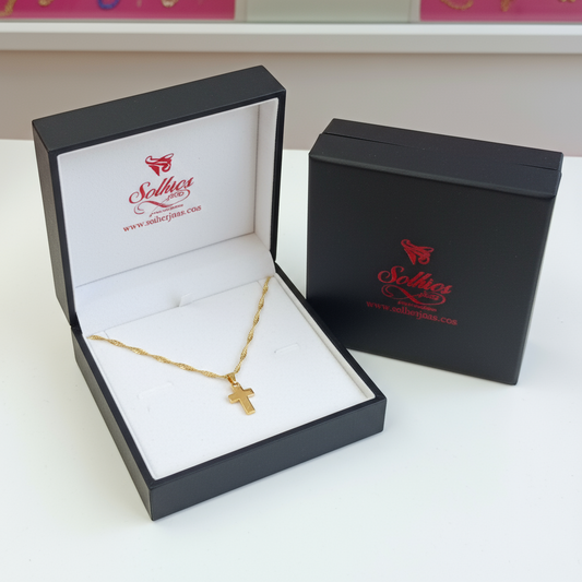 Cadena con Colgante Cruz Mini Destellos