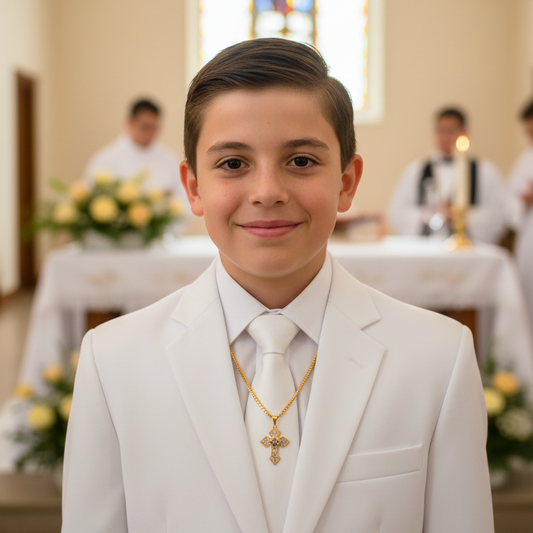 Cadena con Colgante Cruz Grafía Gold.