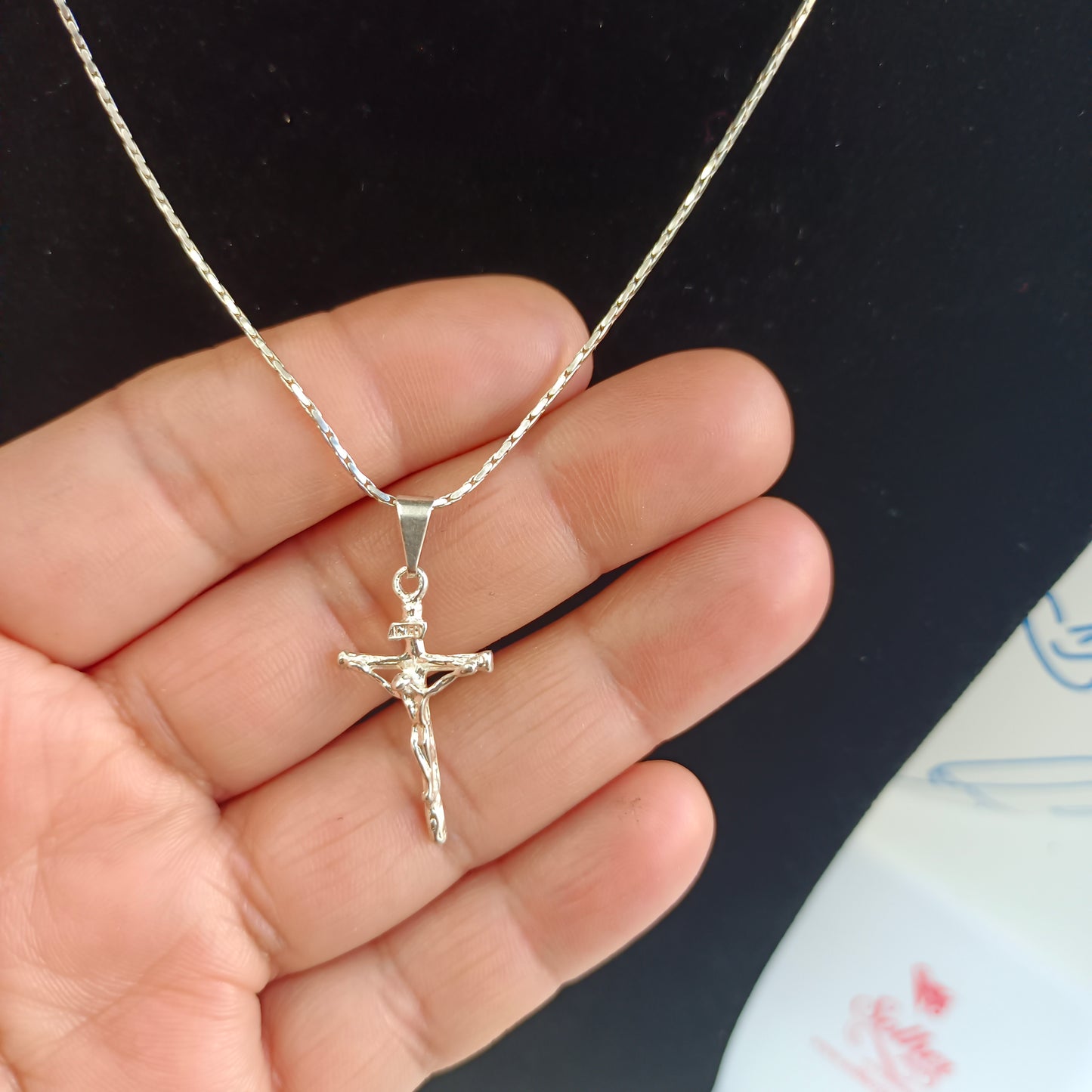 Cadena con Colgante Crucifijo Plata S