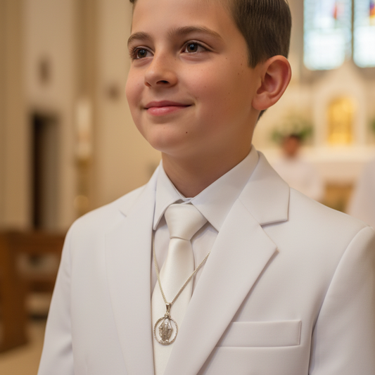 Cadena con Colgante virgen Guadalupe Plata