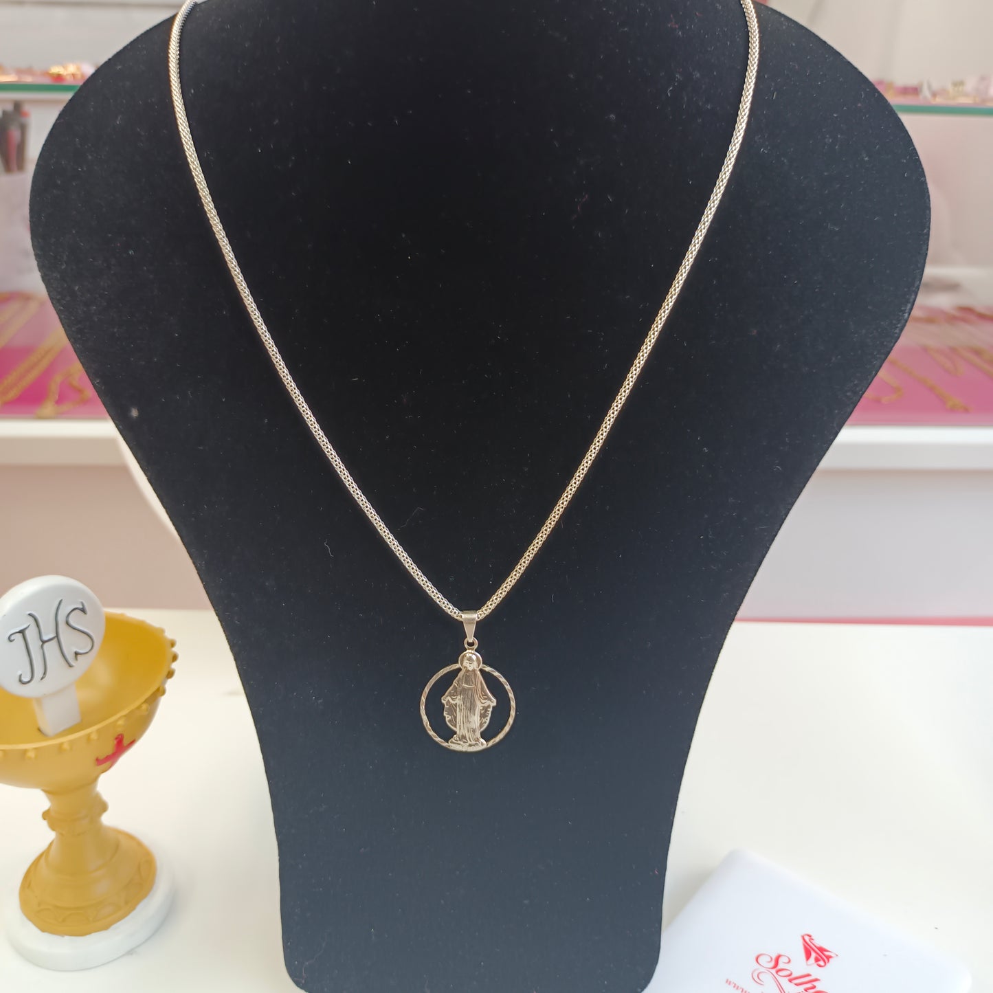 Cadena con Colgante virgen Guadalupe Plata