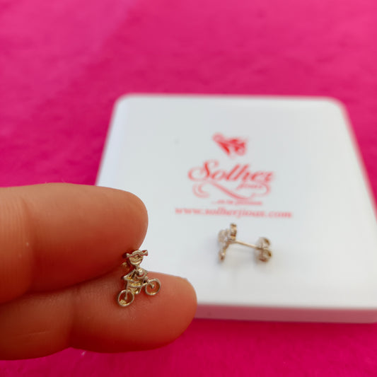 Pendientes ñiña en bicicleta 🚲 Plata