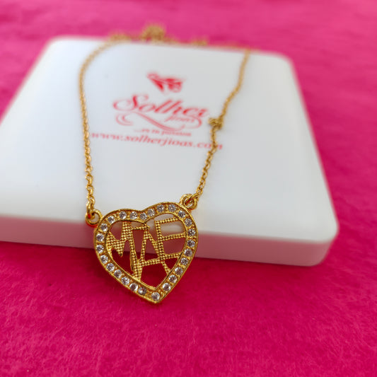 Gargantilla Madre con Mini  Circonitas finas Gold.