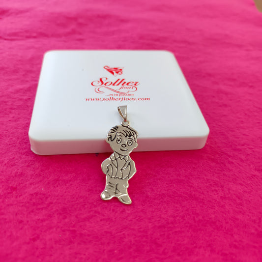 Colgante Niño Plata Personalizado.