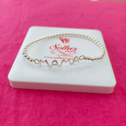 Pulsera Mamá plata