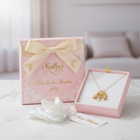 Cadena con Colgantes Tres hijos Personalizados