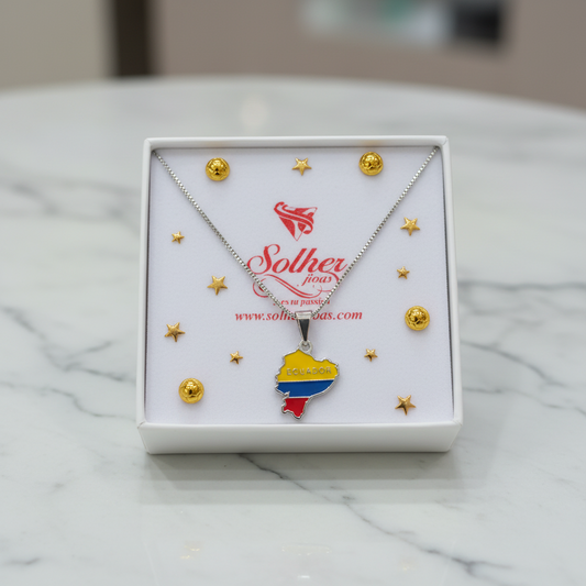 Cadena con Colgante Ecuador SILVER