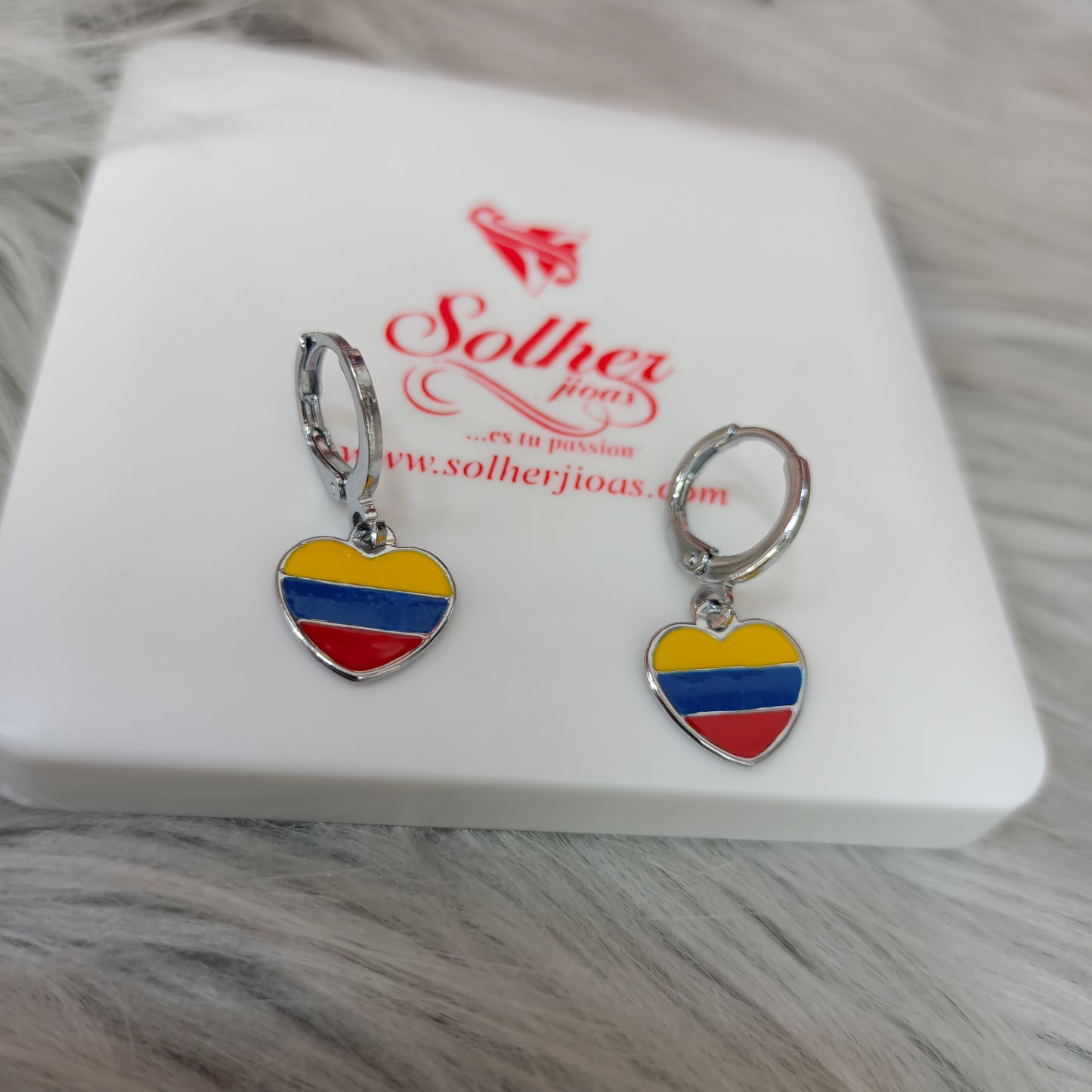 Pendientes Corazón Colombia 🇨🇴 tierra querida