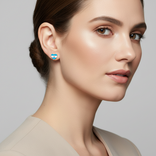 Pendientes Corazón Nicaragua 🇳🇮 Gold.