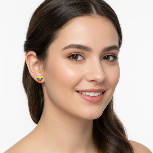 Pendientes corazón Ecuador 🇪🇨