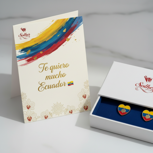 Pendientes corazón Ecuador 🇪🇨