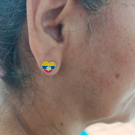 Pendientes corazón Ecuador 🇪🇨