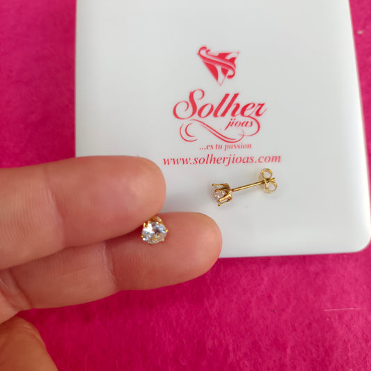 Pendiente círculo ⏺️ circón Gold.
