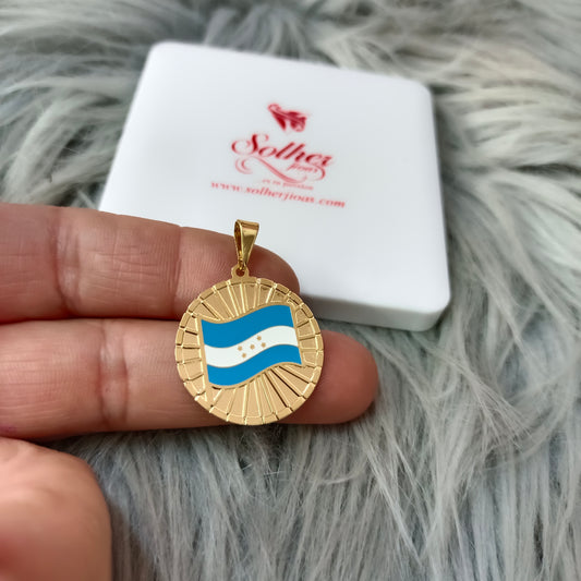 Colgante Medalla 🏅 Honduras M Gold