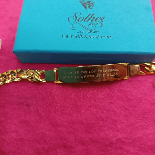 Pulsera personalizado 18 años Gold.